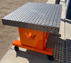 lot 1 image: Crown Fabrication Welding Fixture Table Cart  38 Steel Top  Made in South Dakota