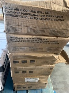 lot 45 image: 6 boxes Continental Slate Moroccan Brown 18 in. x 18 in. Porcelain Floor and Wall Tile (18 sq. ft.  case)