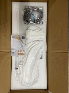 lot 56 image: AKDY 1-Handle Freestanding Floor Mount Roman Tub Faucet Bathtub Filler with Hand Shower in Chrome