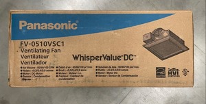 lot 88 image: New WhisperValue DC Pick-A-Flow 50, 80, or 100 CFM Ceiling or Wall, Very Low Profile Exhaust Fan with Condensation Sensor