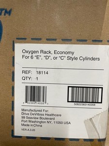 lot 89 image: New Economy Oxygen 6 Cylinder Rack for E, D or C Cylinders Only