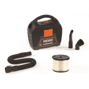 lot 108 image: 3 Gallon Ridgid 18-Volt Cordless Handheld WetDry Shop Vacuum