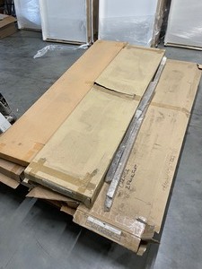 lot 126 image: Lot of 8 New, unfinished Mixed Bi-fold Doors