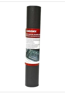lot 131 image: 2 Rolls Husky 18 in. x 100 in. Black Premium Solid Drawer Liner