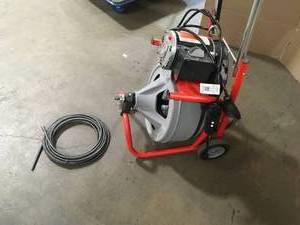 lot 3 image: RIDGID  K-400 Drain Cleaning Snake Auger 120-Volt Drum Machine with C-45IW 12 in. x 75 ft. Cable Customer returns Review all pictures
