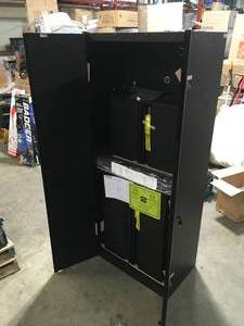 lot 8 image: Husky  3-Piece Regular Duty Welded Steel Garage Storage System in Black Customer returns Review all pictures