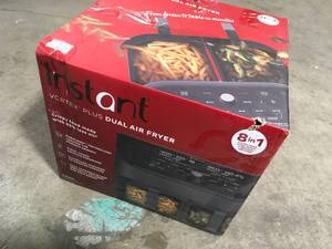 lot 14 image: Instant Pot  Instant Vortex Plus 8 qt. Black Dual Basket Air Fryer with ClearCook Customer returns Review all pictures