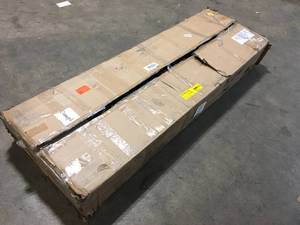 lot 15 image: Husky  Ready-to-Assemble 24-Gauge Steel Garage Gear Cabinet in Black (36 in. W x 72 in. H x 24 in. D) Shipping Damage  Customer returns Review all pictures