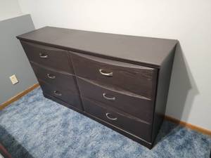 lot 5 image: Modern Contemporary Matte Black Dresser