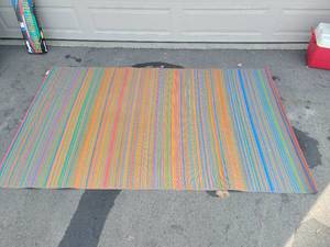 lot 69 image: Rugged Colorful Patio Rug
