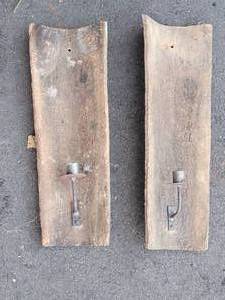 lot 29 image: Antique Terracotta Wall Sconces