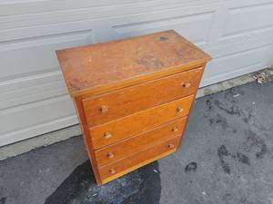 lot 110 image: Rustic Four Drawer Dresser