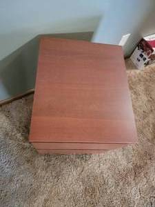 lot 81 image: Minimalist two Drawer Nightstand