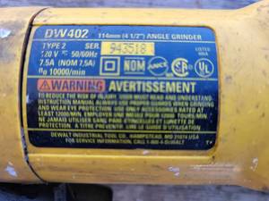 lot 49 image: DeWALT 4 12 Paddle Angle Grinder