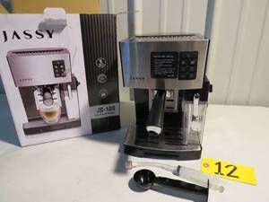 lot 12 image: JASSY Espresso Coffee Machine Cappuccino Maker JS-100