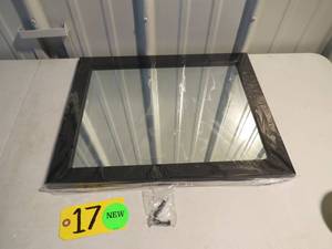 lot 17 image: Ruomeng Rectangular Wall Mirror 16 x 20 Black
