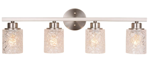 lot 14 image: ALICE HOUSE 28.7 Vanity Lights, 4 Light Wall Lighting, Brushed Nickel