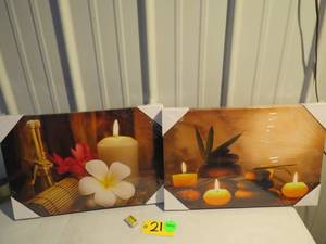 lot 21 image: 2 piece Wall Canvas Prints