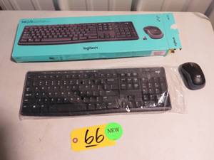 lot 66 image: Logitech MK270 Wireless Keyboard And Mouse Combo For Windows, 2.4 GHz Wireless, Compact Mouse, 8 Multimedia And Shortcut Keys, For PC, Laptop - Black