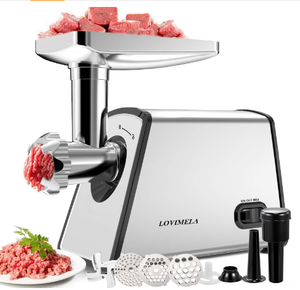 lot 24 image: Meat Grinder Electric, Sausage Stuffer Maker, Max 2600W Food Grinder, Meat Mincer Machine with Attachments Sausage Tube Kubbe Kit Blades 3 Plates for Home Kitchen
