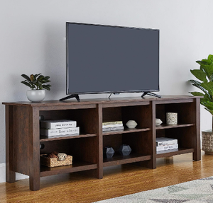 lot 76 image: ROCKPOINT 70 inch TV Stand Storage Media Console Entertainment Center,Espresso