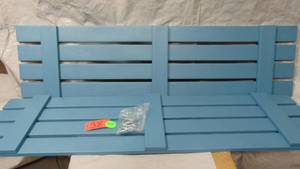 Ply Gem  16.25 in. x 63 in. Polypropylene Plastic 4-Board Open Board and Batten Shutters Pair in Coastal Blue