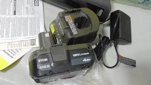 RYOBI  ONE 18V 100 MPH 280 CFM Cordless Battery Variable-Speed Jet Fan Leaf Blower with 4.0 Ah Battery and Charger