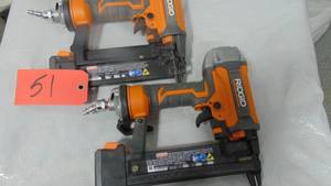 RIDGID  Pneumatic 18-Gauge 2-18 in. Brad Nailer and RIDGID  Pneumatic 18-Gauge 1-12 in. Finish Stapler,