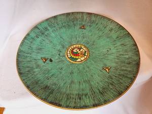 Large 3 Footed Vintage Metal Dish