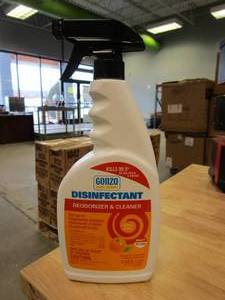 lot 606 image: Lot of 6 - Gonzo Disinfectant & Cleaner Spray 24 fl oz.