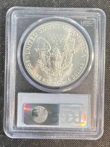 1986 AMERICAN SILVER EAGLE MS69 PCGS FIRST YEAR OF SERIES