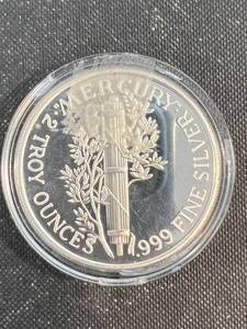 2 TROY OZ .999 FINE SILVER MERCURY DIME DESIGN IN AIRTITE