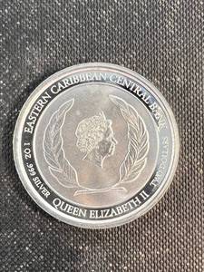 2018 EASTERN CARIBBEAN $2 CENTRAL BANK 1 TROY OZ .999 FINE SILVER FLOAT PLANE