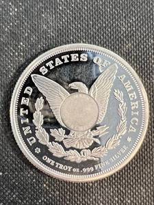 1 TROY OZ .999 FINE SILVER MORGAN DOLLAR DESIGN