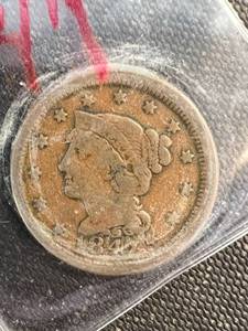 1847 US BRAIDED HAIR LARGE CENT