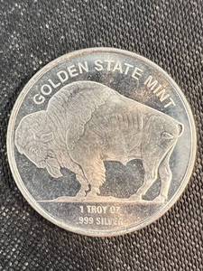 1 TROY OZ .999 FINE SILVER INDIAN BUFFALO