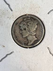 3 MERCURY DIMES 1935-D 1940 1945