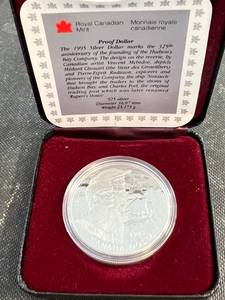 1995 CANADA PROOF SILVER DOLLAR LEWIS & CLARK IN ORIGINAL PACKAGING