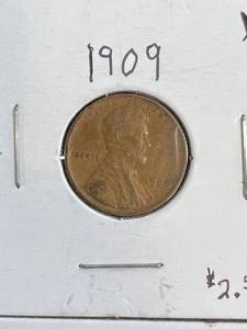 4 US WHEAT CENTS 1909 1910 1924S 1933D
