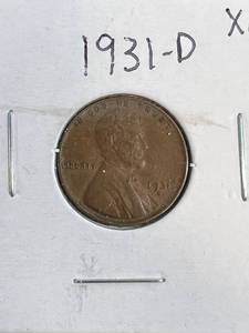 2 XF WHEAT CENTS 1931D 1932D