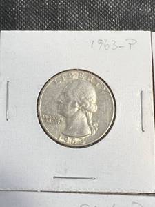 4 WASHINGTON QUARTERS 1963 1963D 1964 1964D