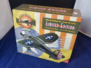 lot 79 image: Stinson Reliant U.S. Army Air Force Airplane Die Cast Bank by  Gearbox, Serial Number 1402