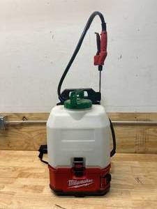 lot 9 image: MILWAUKEE M18 18-Volt 4 Gal. Lithium-Ion Cordless Switch Tank Backpack Pesticide Sprayer (Tool-Only)