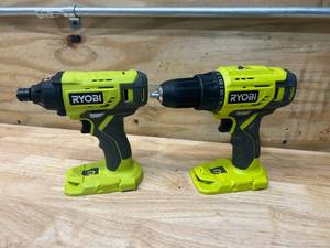 lot 29 image: RYOBI 18V Impact Driver with 18V DrillDriver