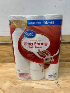 lot 66 image: PREMIUM Ultra Strong Bath Tissue (30 Mega Rolls)