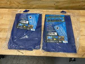 lot 44 image: Lot of 2- All Purpose Tarps (6 x 8)