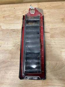lot 119 image: HUSKY H2DSAEI11PCSR 12 in. Drive SAE Deep Impact Socket Set (11-Piece)