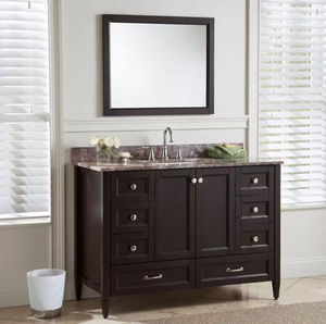 Claxby 48 in. W x 34 in H x 22 in. D Bath Vanity Cabinet Only in Chocolate