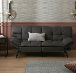Convertible Memory Foam Futon Couch Bed, Modern Folding Sleeper Sofa