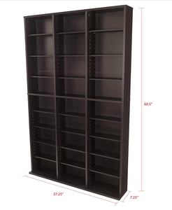 Atlantic Oskar 756 Media Storage Cabinet � Protects & Organizes Prized Music, Movie, Video Games or Memorabilia Collections, PN 38435713 in Espresso